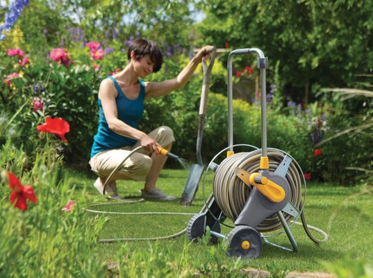 Carro Portamangueras Incluye Manguera 30 Metros 15 mm